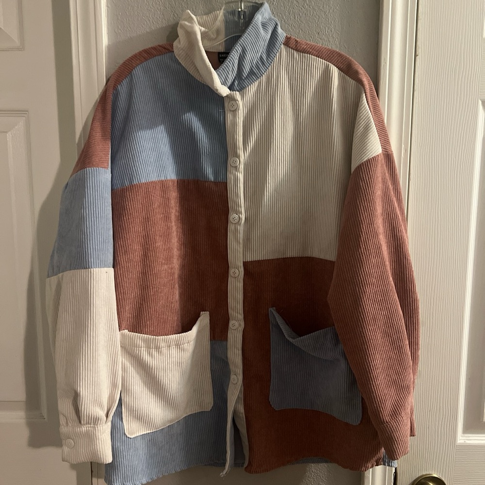 shein oversized button up